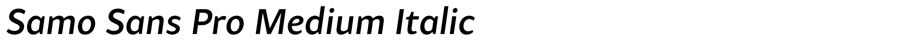 Samo Sans Pro Medium Italic